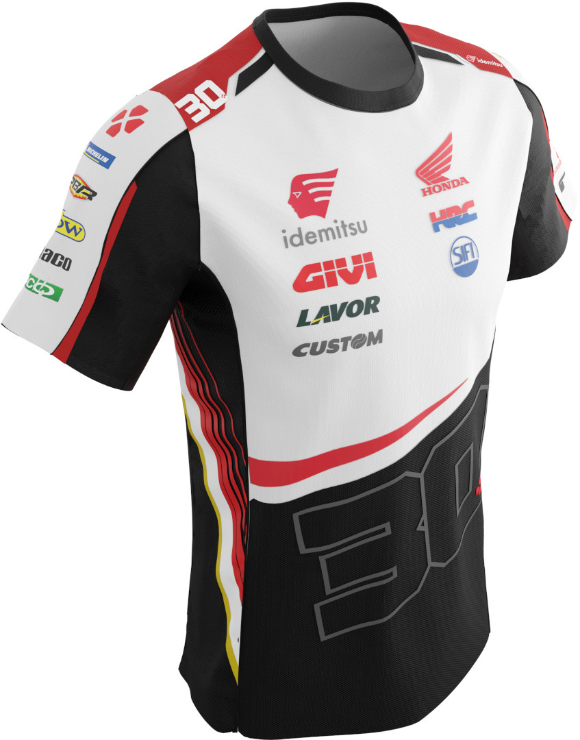 Ixon Honda LCR Taka GP Replica T-Shirt, black-white-red, Size XS, black-white-red, Size XS