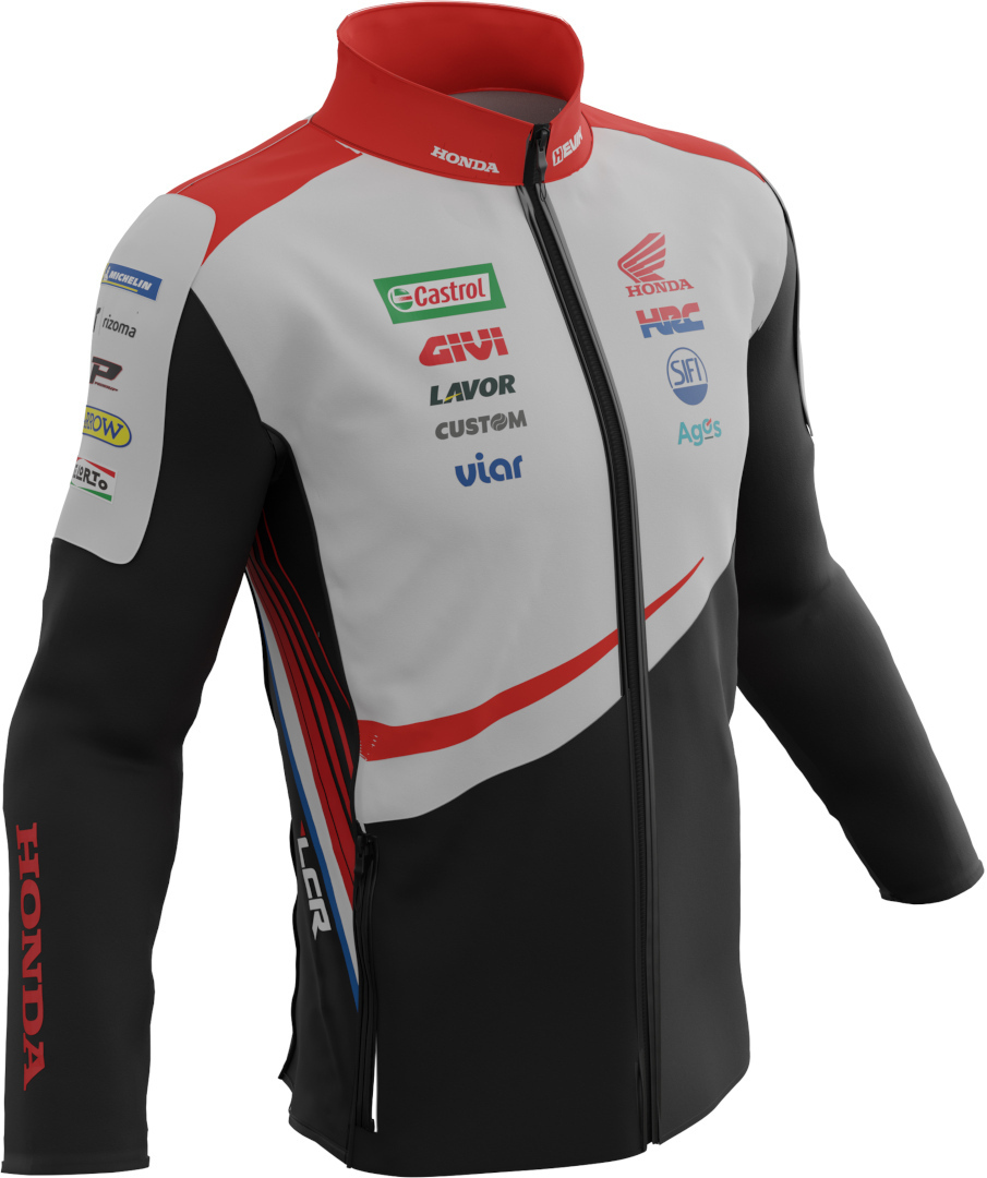 Ixon Honda LCR Marquez GP Replica Zip Sweatshirt, black-white-red, Size XS, black-white-red, Size XS