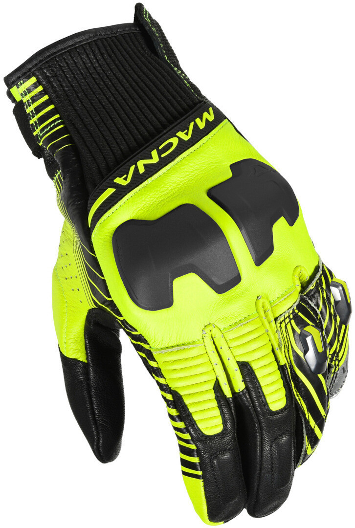 Macna Ultraxx Motorcycle Gloves, black-yellow, Size S for Men-image-989892550