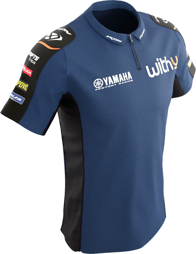 Ixon Yamaha RNF GP Replica Polo Shirt, black-blue, Size M, black-blue, Size M