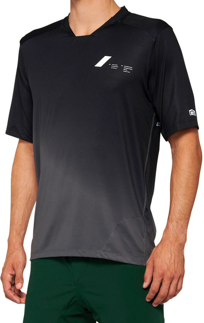 100% Celium Short Sleeve Bicycle Jersey, black-grey, Size S for Men-image-425480498