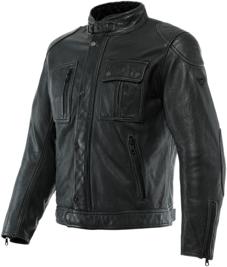Dainese Atlas Motorcykel läderjacka, svart, storlek 54