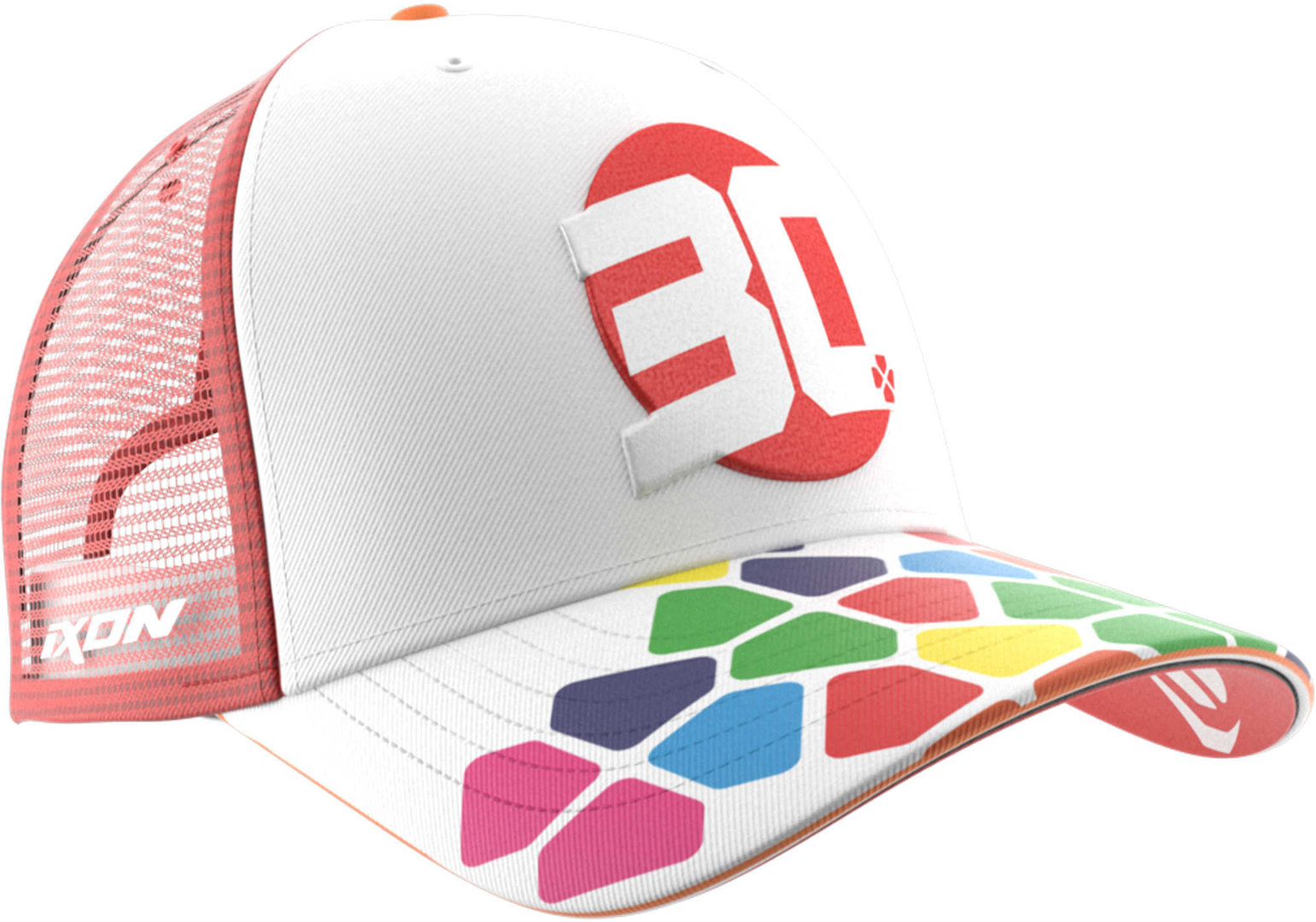 Ixon Nakagami Trucker Cap, white-red, white-red, Size One Size