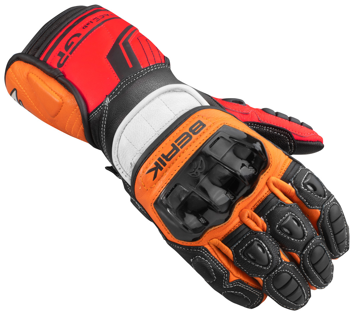 Berik Track Pro Motorcycle Gloves, black-orange, Size S, S Black Orange unisex