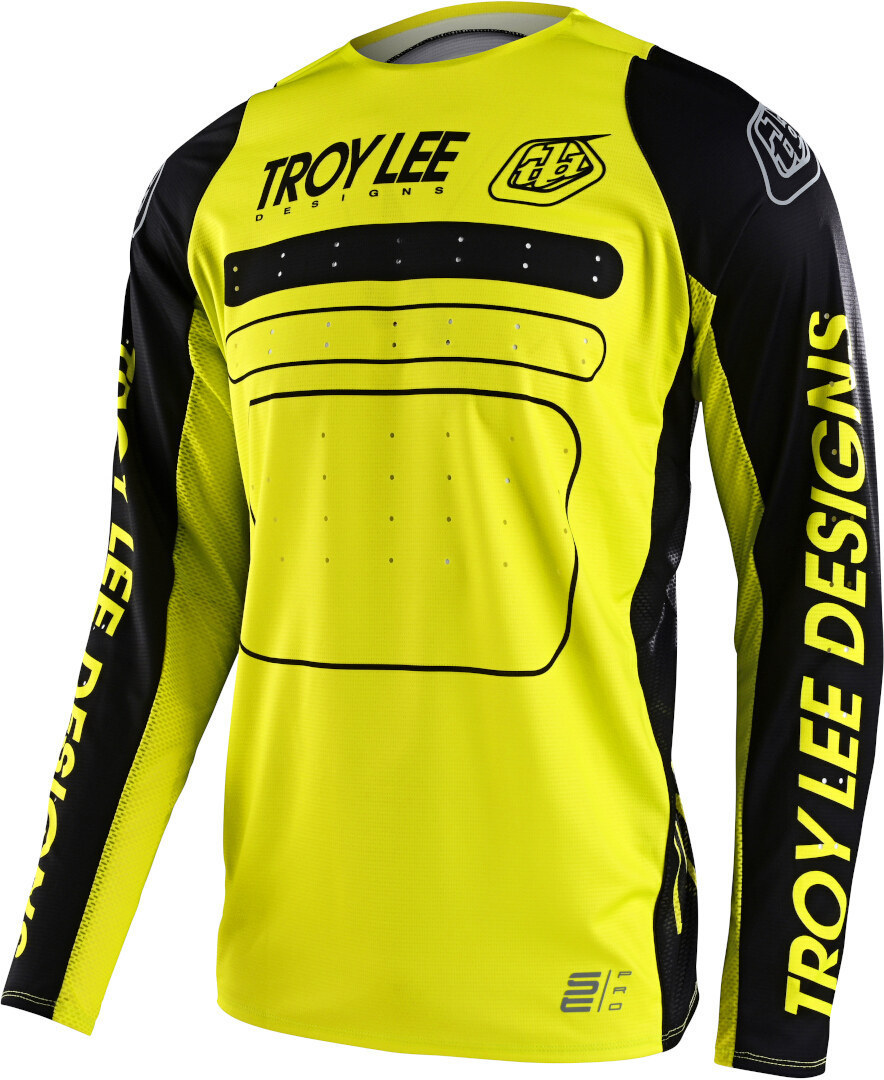 Troy Lee Designs SE Pro Drop In Мотокросс Джерси Черный/Неоновый M 