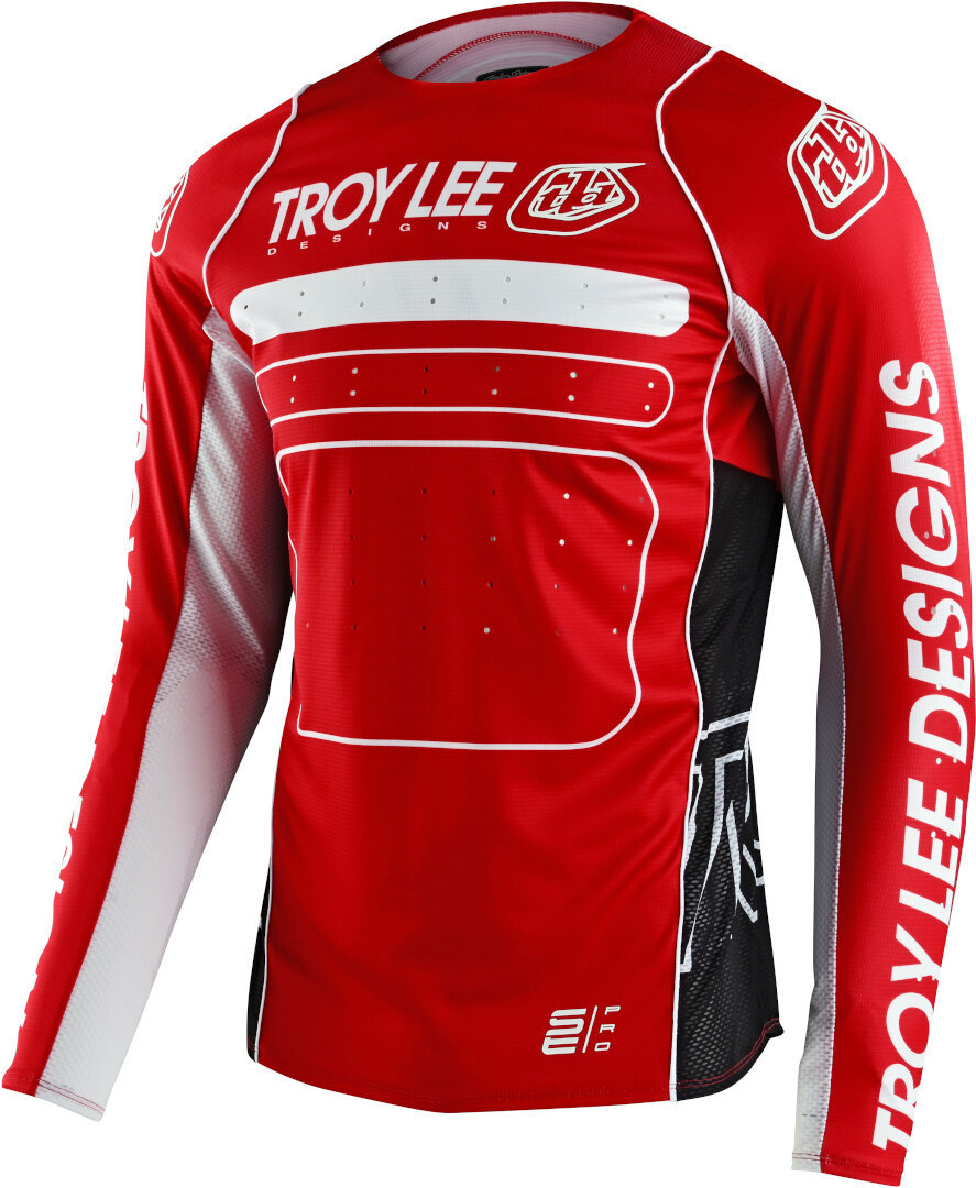 Troy Lee Designs SE Pro Drop In Мотокросс Джерси Красный/Белый XL 