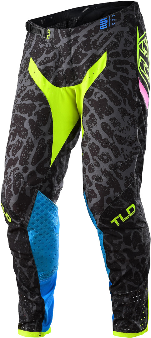 Troy Lee Designs SE Pro Fractura Motocross Pants, black-yellow, Size 38, black-yellow, Size 38