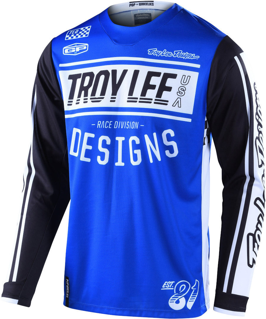 Image of Troy Lee Designs GP Gear Race81 Maglia Motocross, blu, dimensione M
