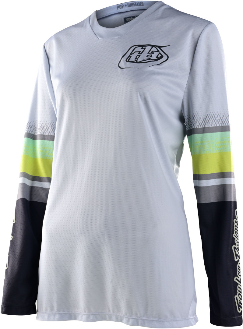 Troy Lee Designs GP Warped Ladies Motocross Jersey, white, Size XL for Women, white, Size XL for Women