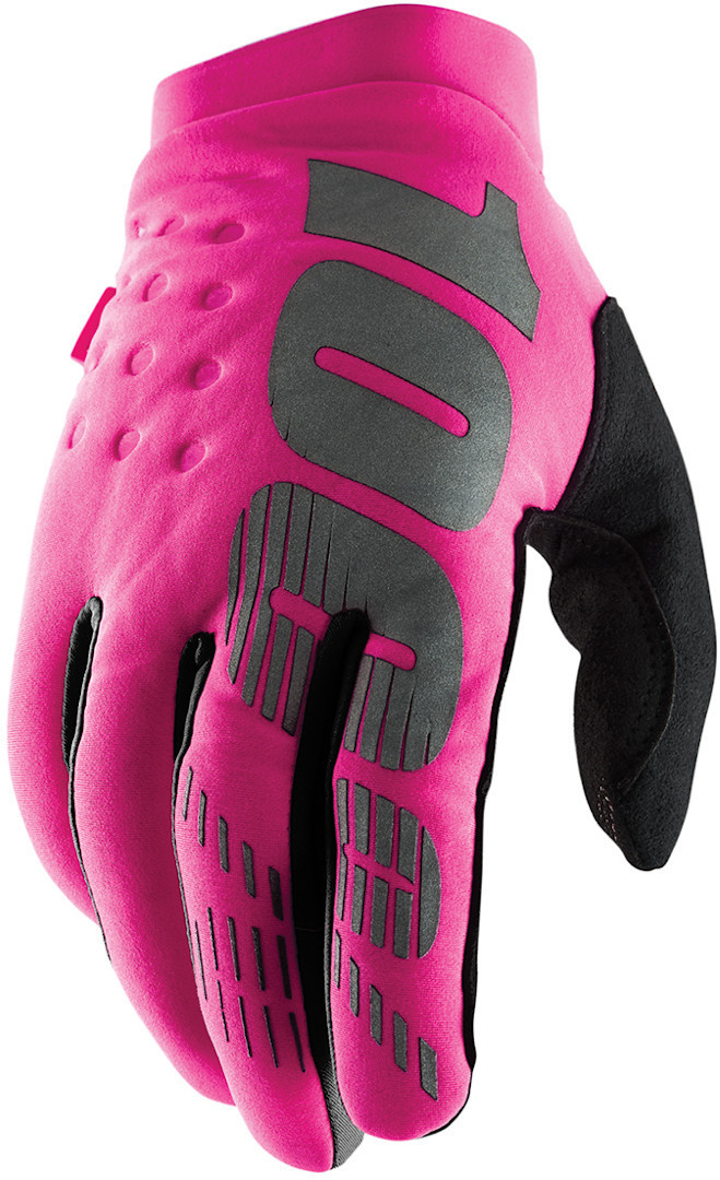 Image of 100% Brisker Guanti da bicicletta da donna, nero-rosa, dimensione L per donne