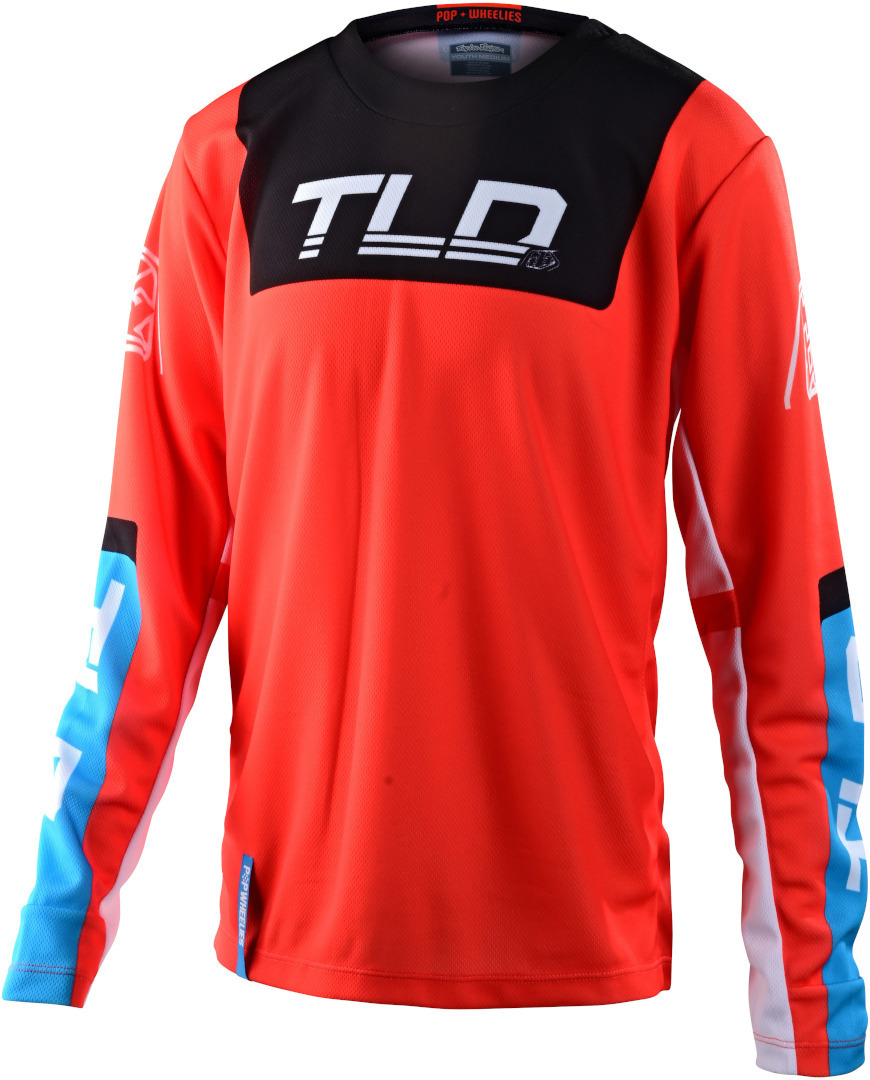 Troy Lee Designs GP Fractura Youth Motocross Jersey, black-orange, Size M, black-orange, Size M