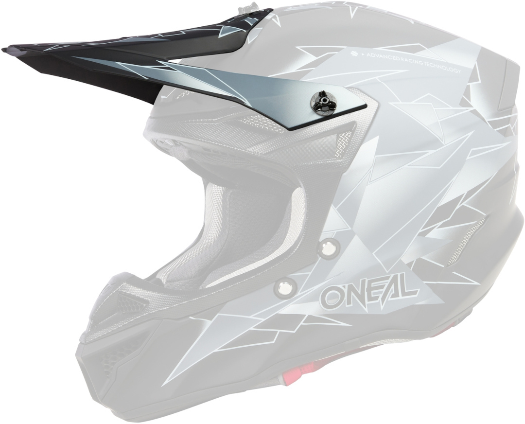 Oneal 5Series Polyacrylite Surge Helmet Peak, black-grey, black-grey, Size One Size