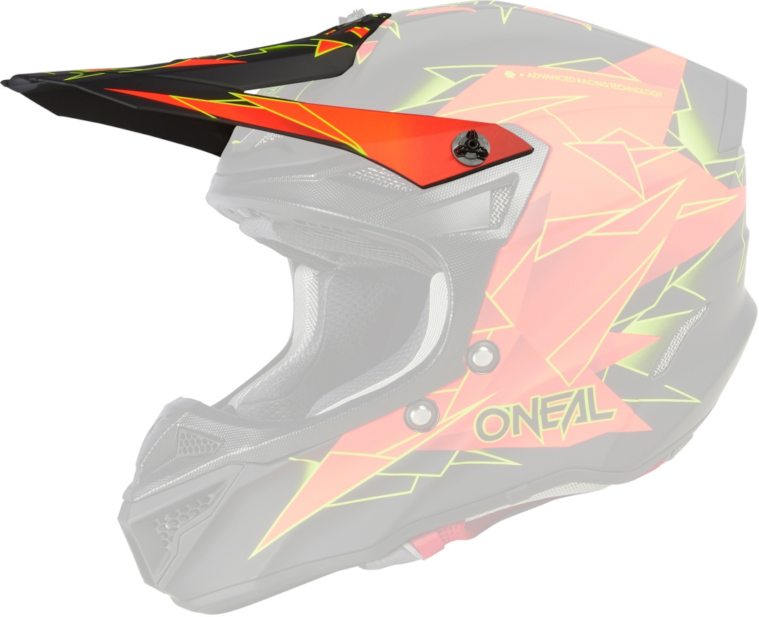 Oneal 5Series Polyacrylite Surge Helmet Peak, black-red, black-red, Size One Size