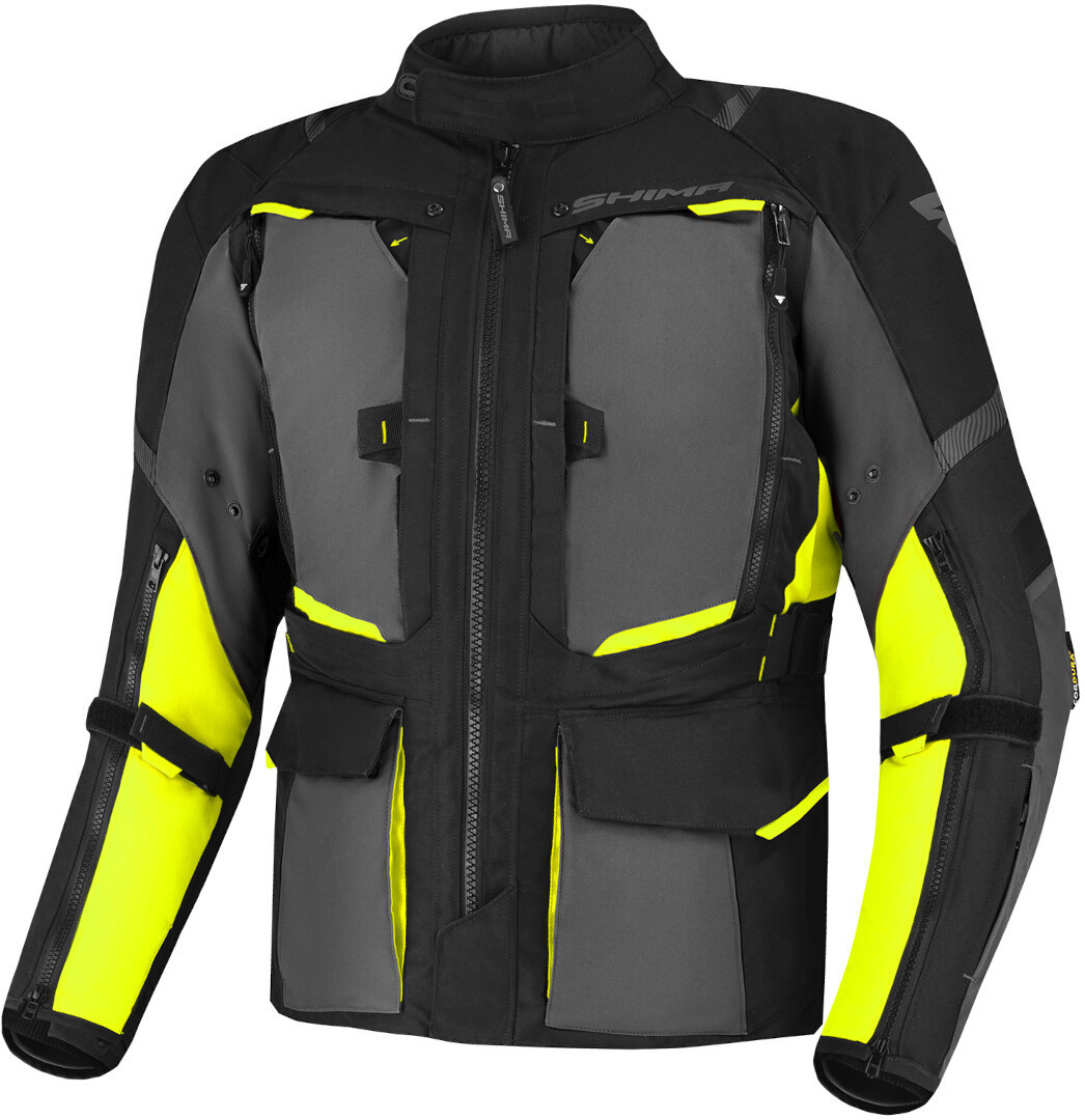 SHIMA Hero 2.0 waterproof Motorcycle Textile Jacket Black/Yellow 6XL 
