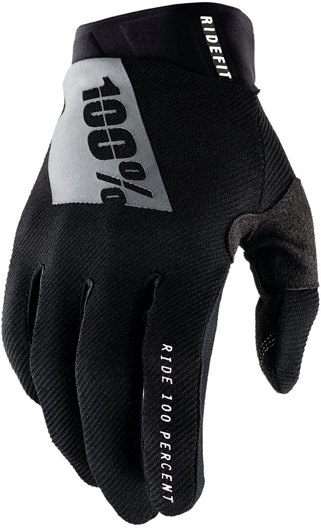 100% Ridefit Bicycle Gloves, black, Size S, black, Size S