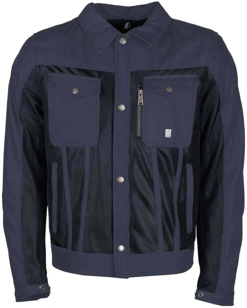Helstons Western Air Tissu Motorfiets textiel jas, blauw, afmeting 3XL