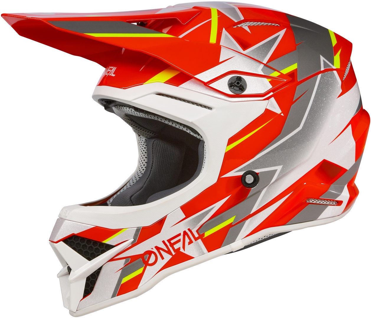 Oneal 3Series Ride Motocross Helmet, white-red, Size XS, white-red, Size XS