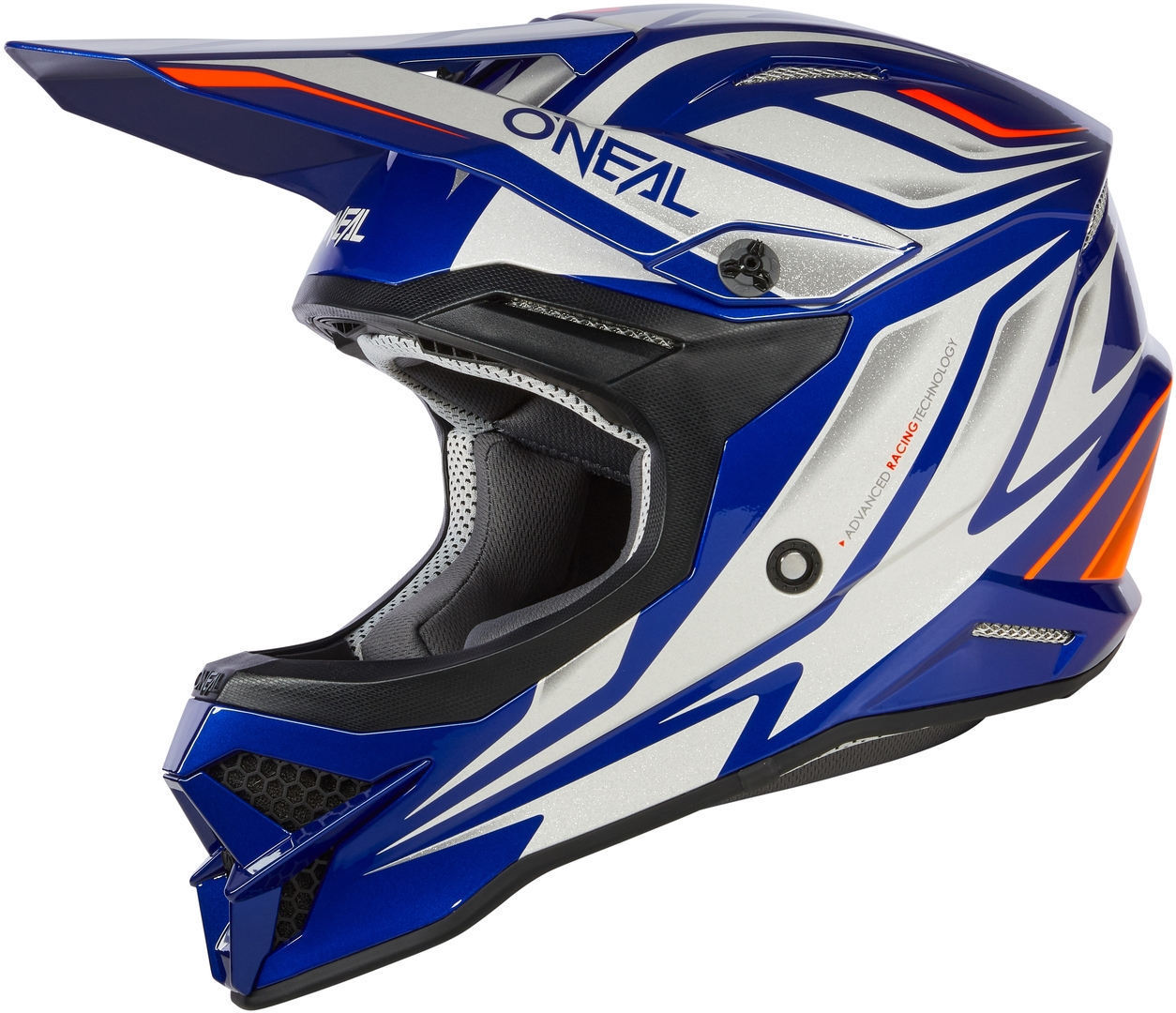 Oneal 3Series Vertical Motocross Helmet, white-turquoise-blue, Size XS, white-turquoise-blue, Size XS