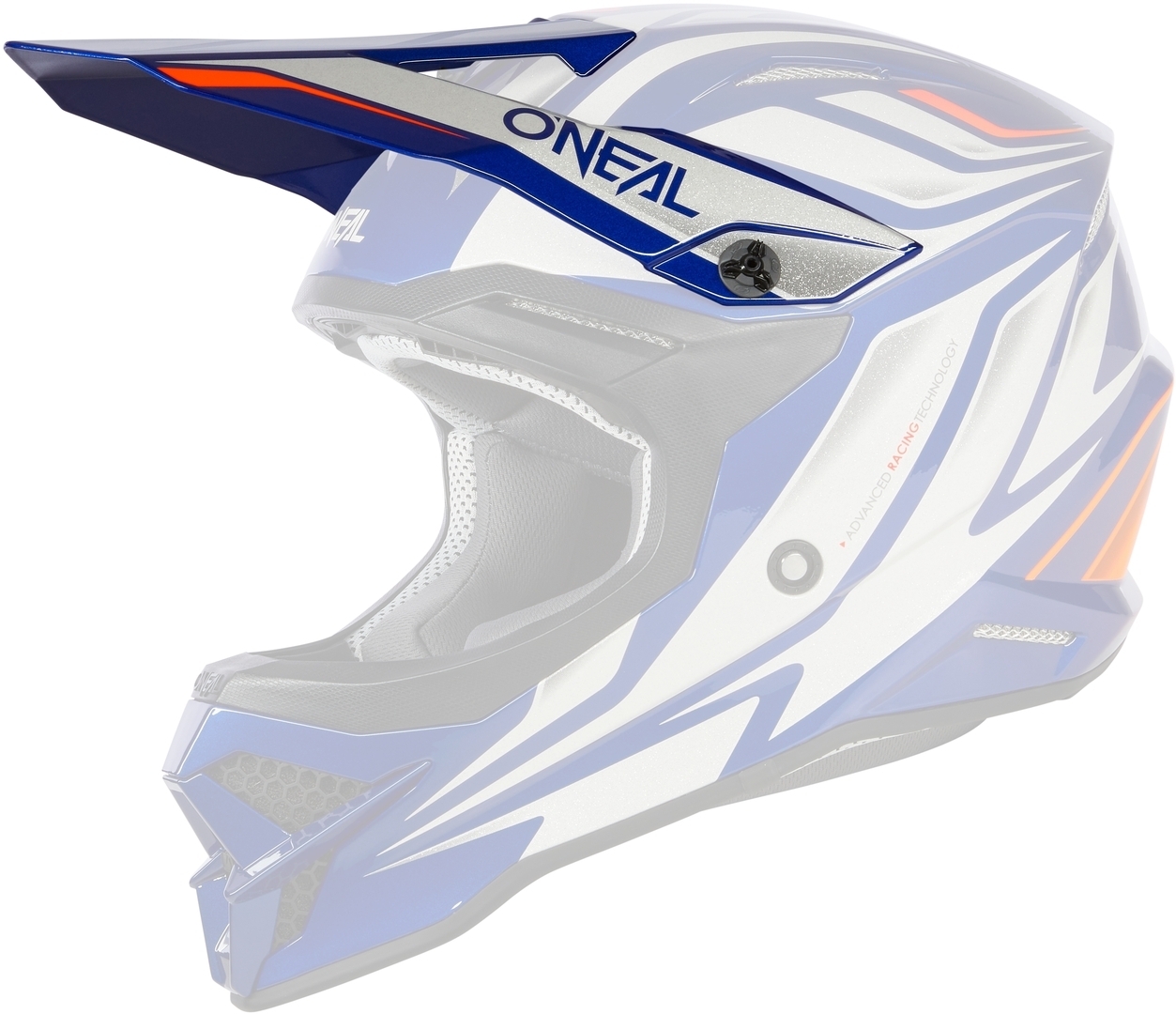 Oneal 3Series Vertical Helmet Peak, blue, blue, Size One Size