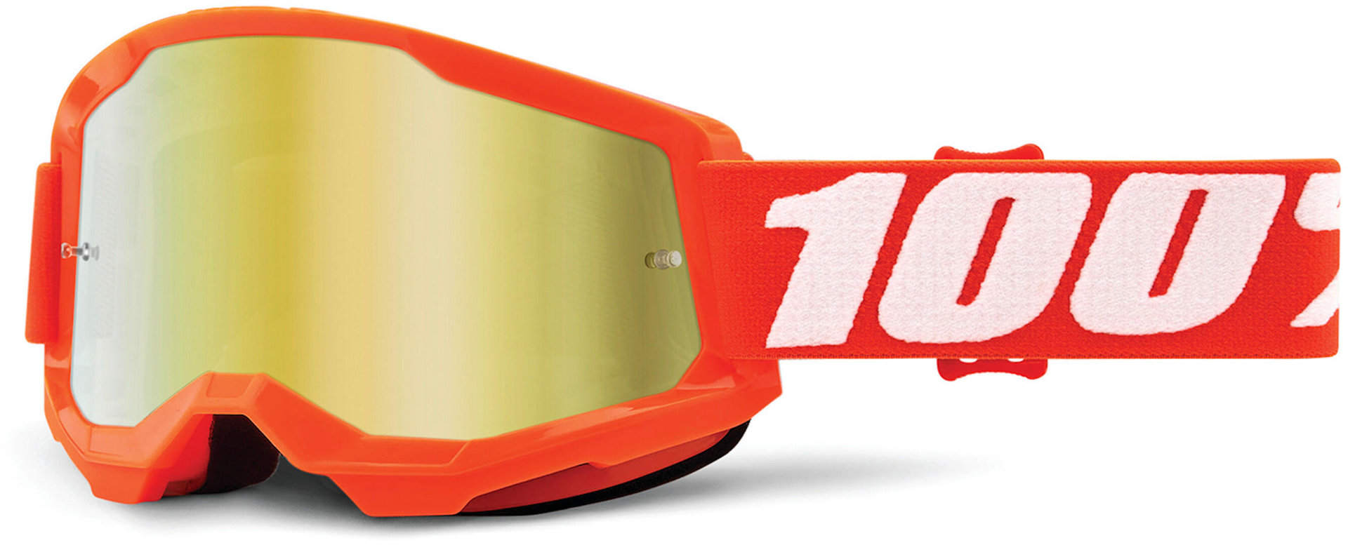 Image of 100% Strata 2 Occhiali da motocross, bianco-arancione