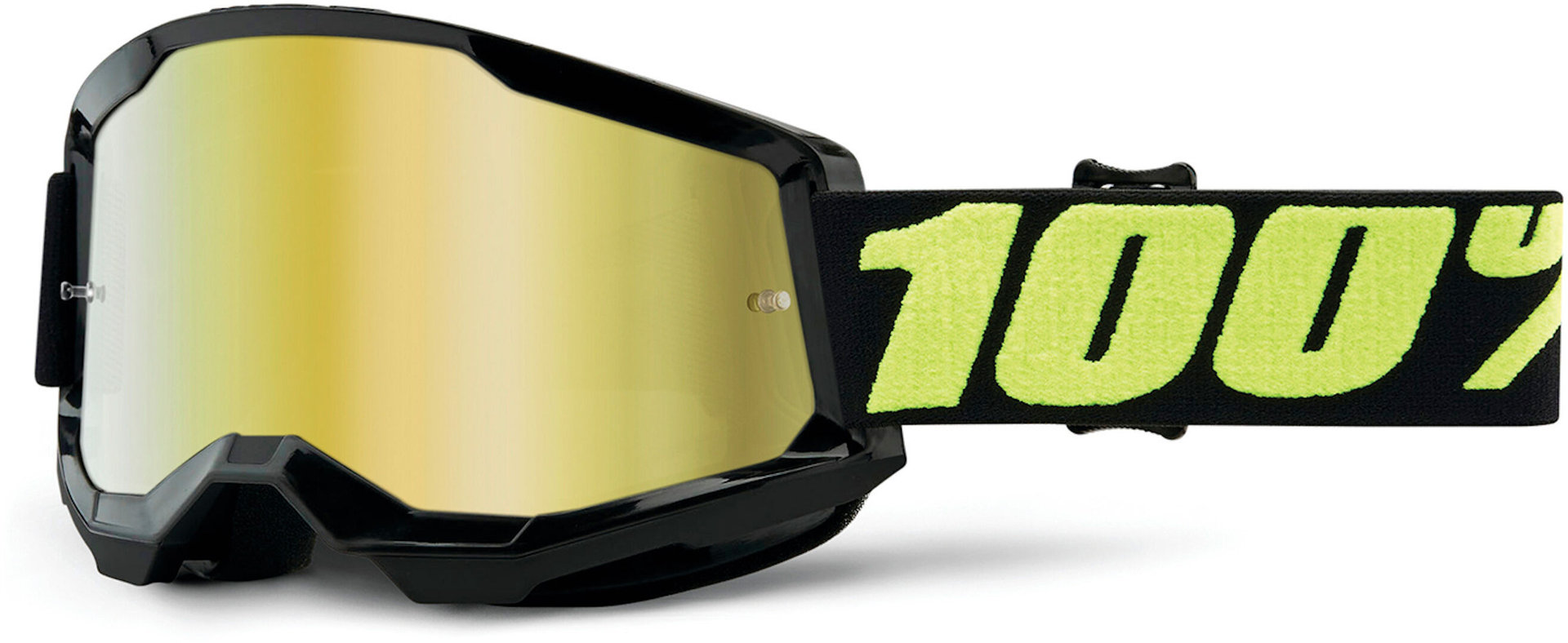 Image of 100% Strata 2 Occhiali da motocross, nero-giallo