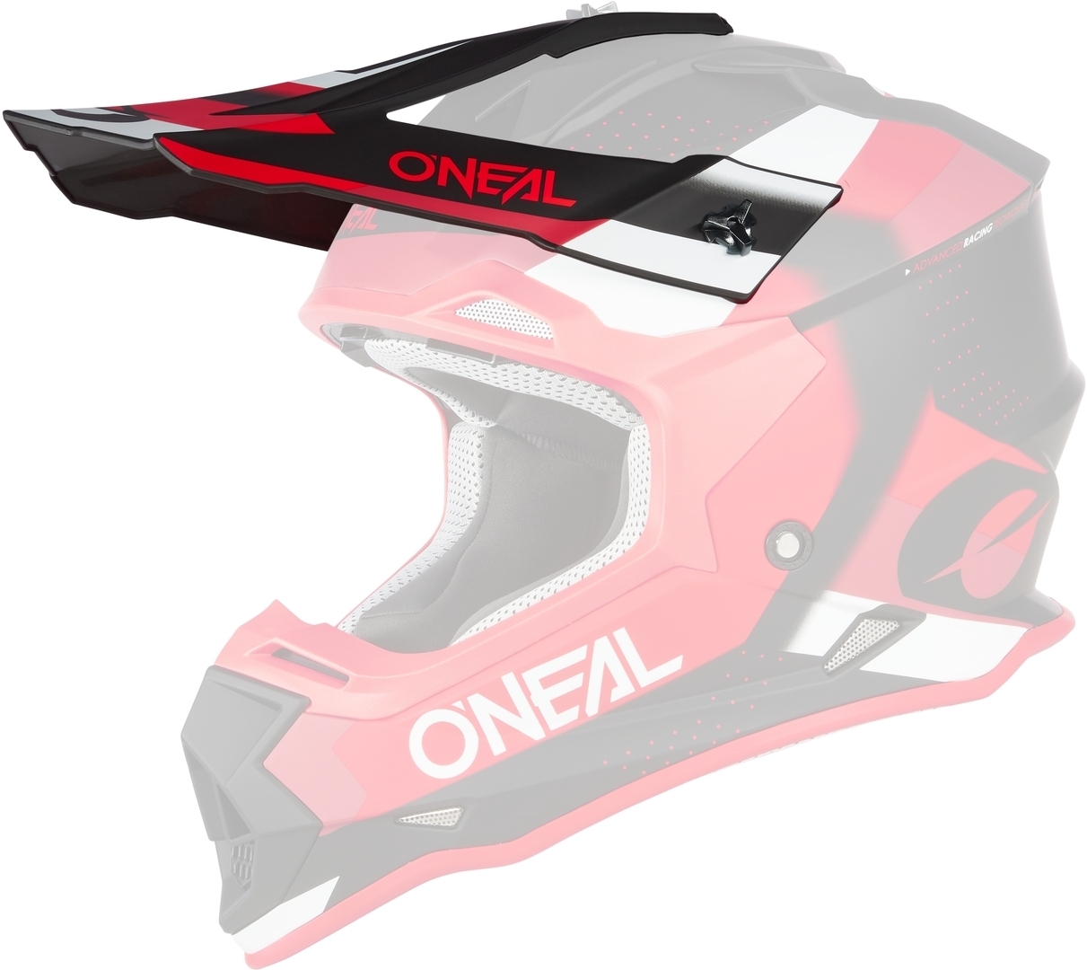 Oneal 2Series Spyde Helmet Peak, black-red, black-red, Size One Size