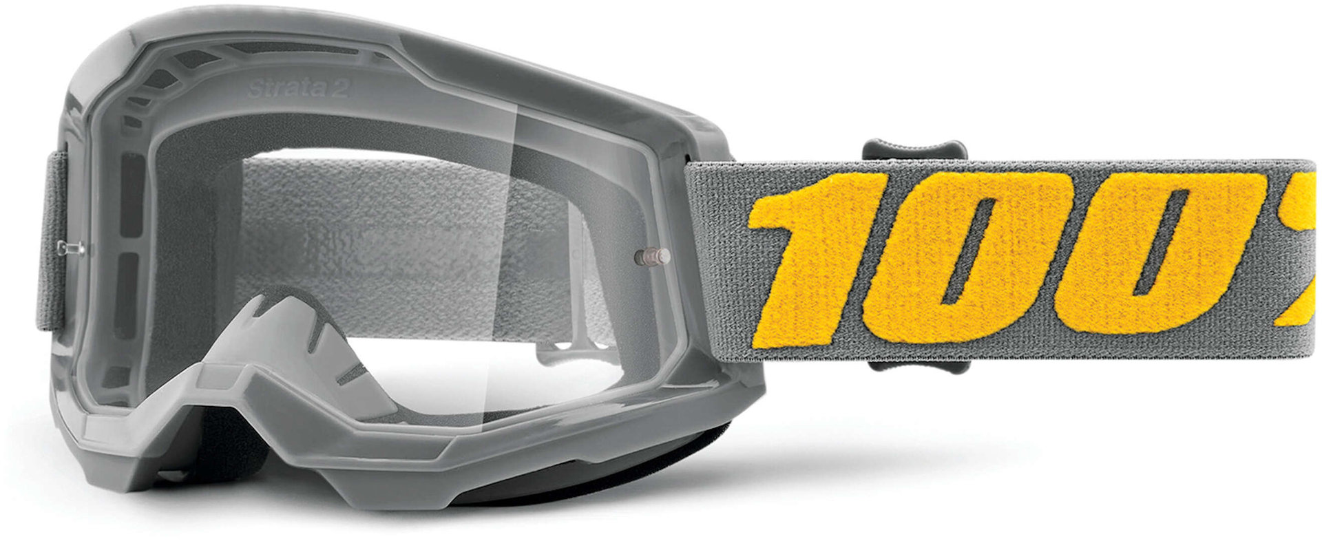 Image of 100% Strata 2 Clear Occhiali da motocross, grigio-arancione