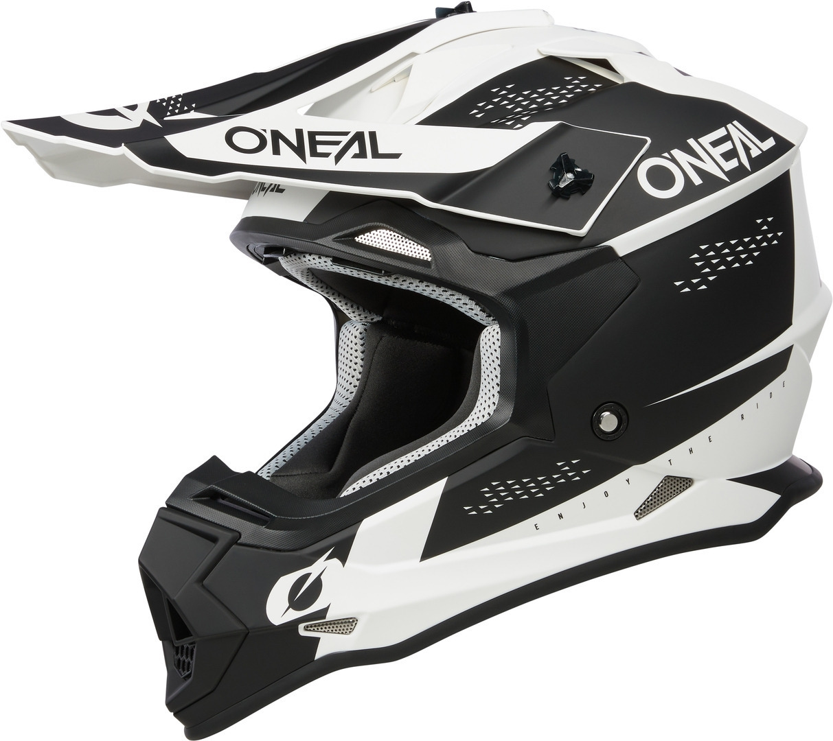 Oneal 2Series Slam Motocross hjälm, svart-vit, storlek L