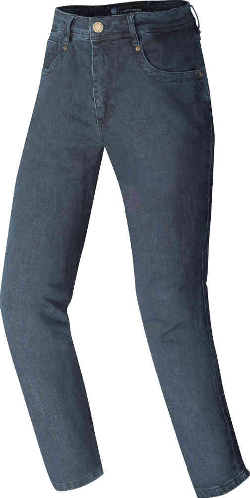 Motorcycle riding blue jeans top