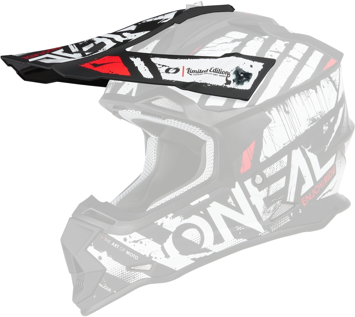 Oneal 2Series Glitch Helmet Peak, black-white, black-white, Size One Size