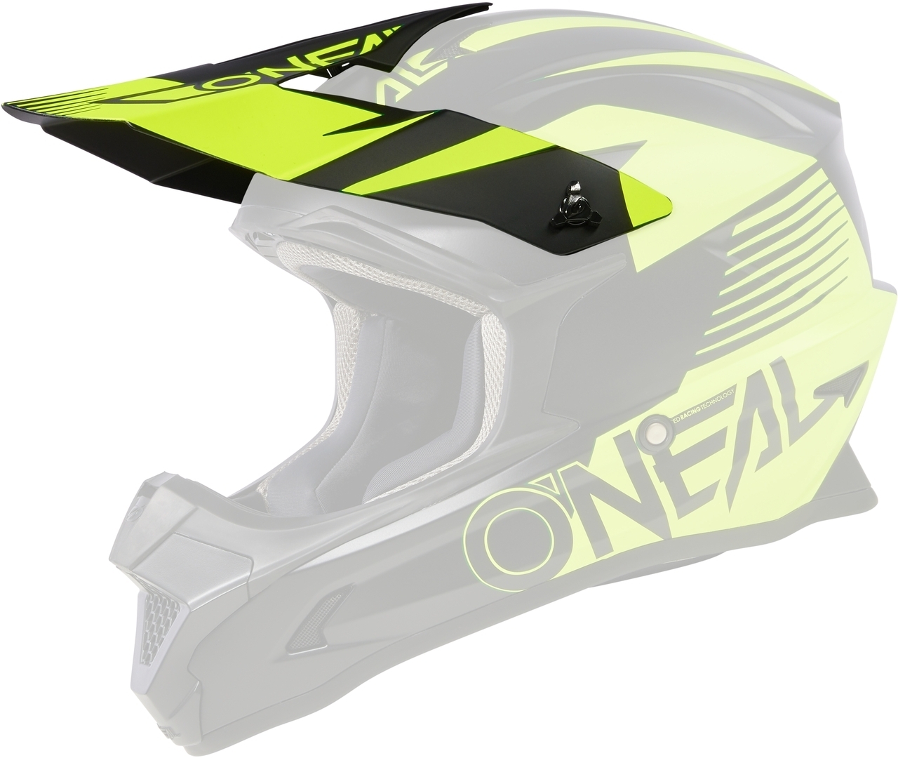 Oneal 1Series Stream Helmet Peak, black-yellow, black-yellow, Size One Size