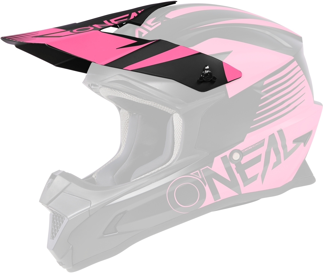Oneal 1Series Stream Helmet Peak, black-pink, black-pink, Size One Size