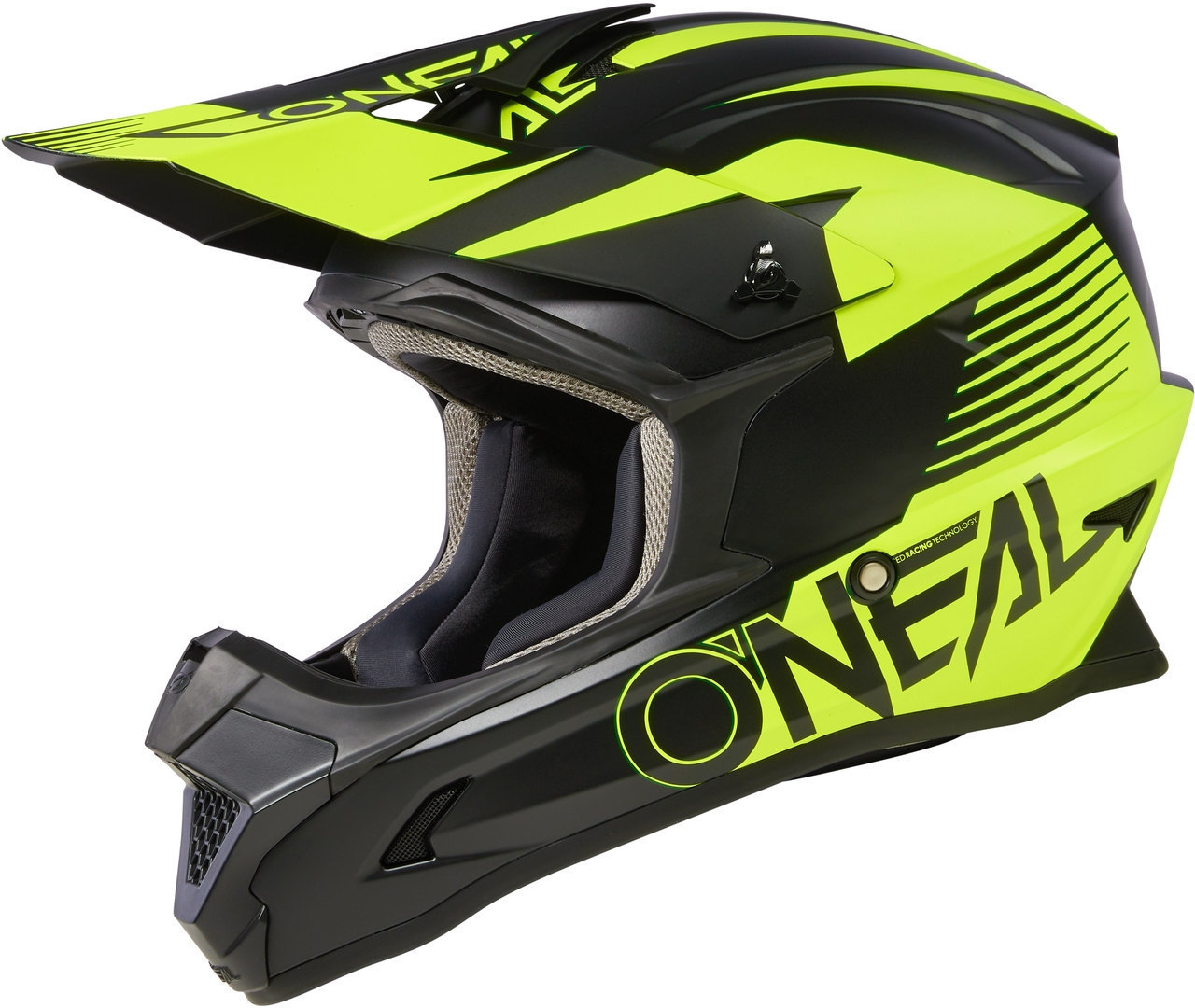Oneal 1Series Stream Youth Motocross Helmet, black-yellow, Size M, black-yellow, Size M
