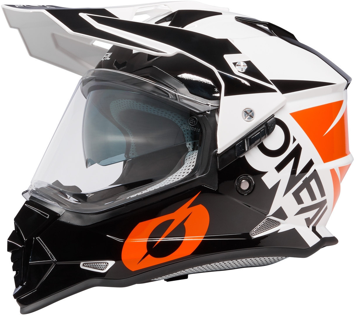 Oneal Sierra R Motocross Helmet, black-white-orange, Size M, black-white-orange, Size M