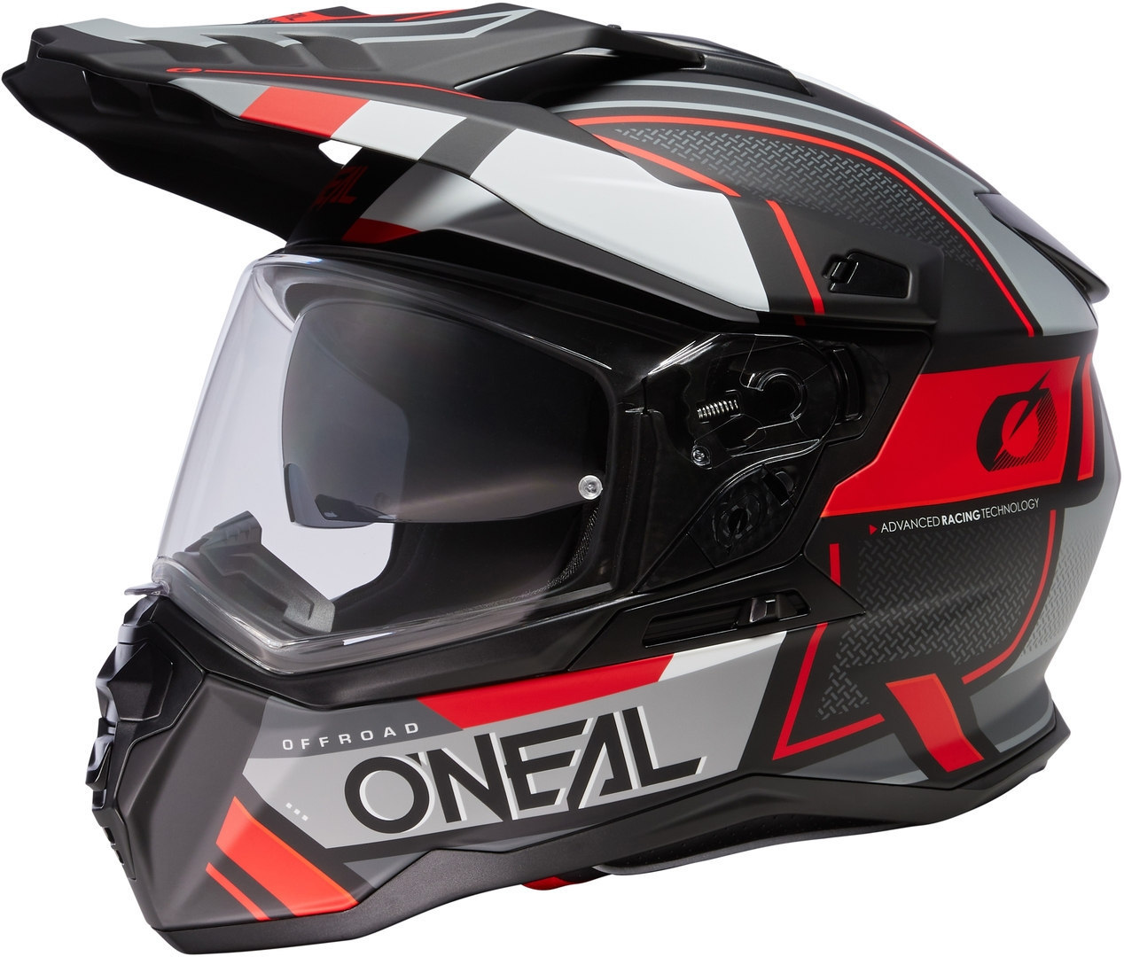 Oneal DSeries Square Motocross Helmet, black-red, Size XS, black-red, Size XS
