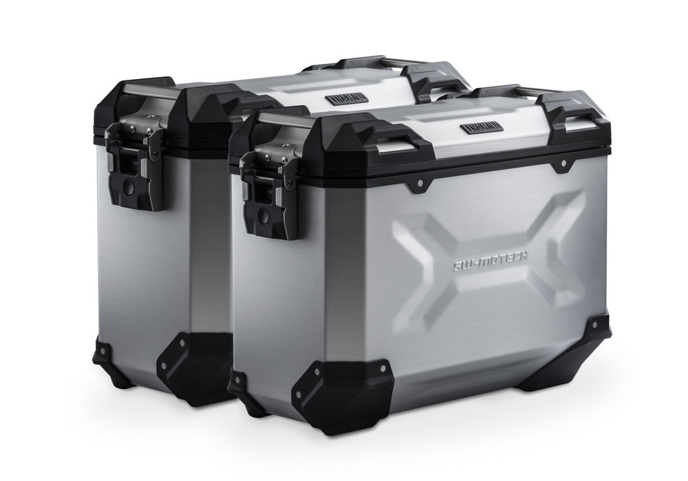 Sw-Motech TRAX ADV sistema de caja de aluminio - Plata. 37/37 l. Kawa Versys 1000 / 1000 S (18-).