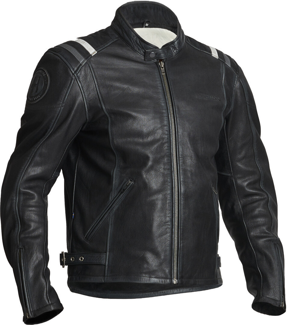 Halvarssons Skalltorp Motorcycle Leather Jacket, black, Size 46, black, Size 46