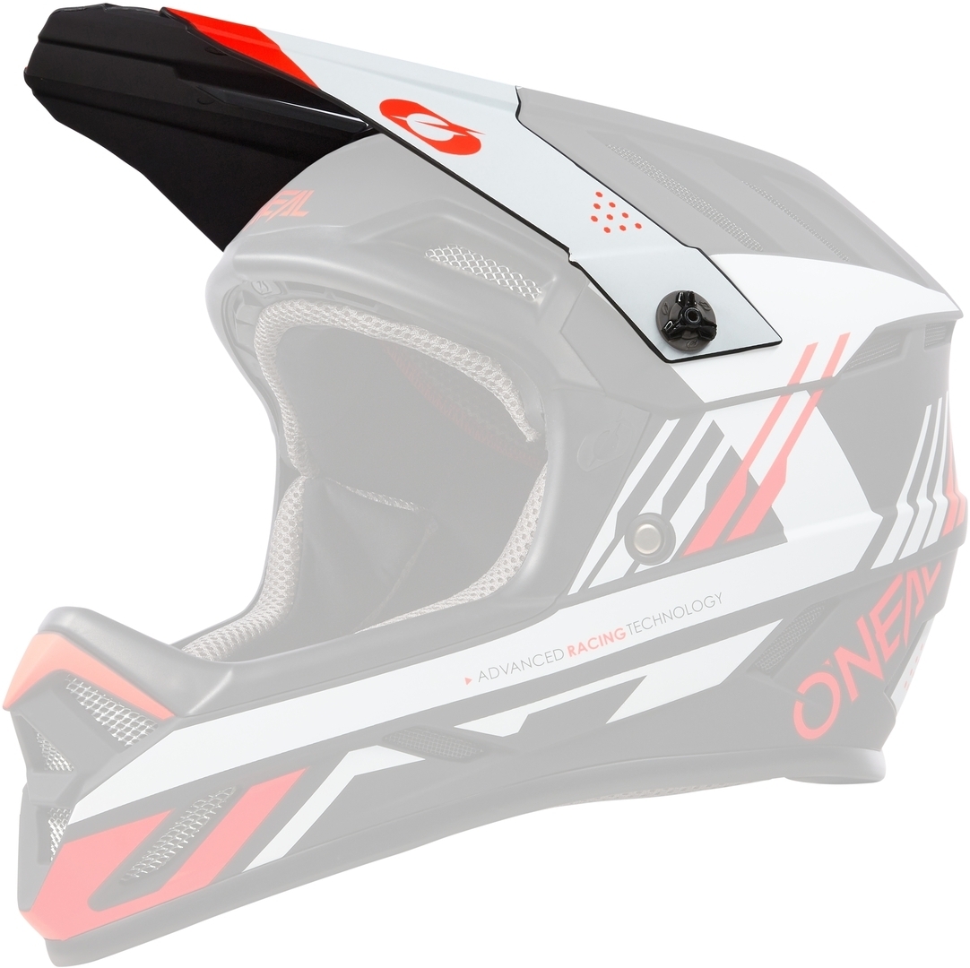 Oneal Backflip Strike V.23 Helmet Peak, white-red, white-red, Size One Size