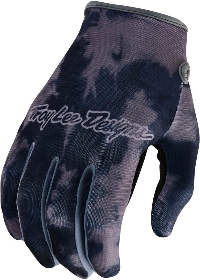 Troy Lee Designs Flowline Plot Motocross Handschuhe, schwarz-grau, Größe L
