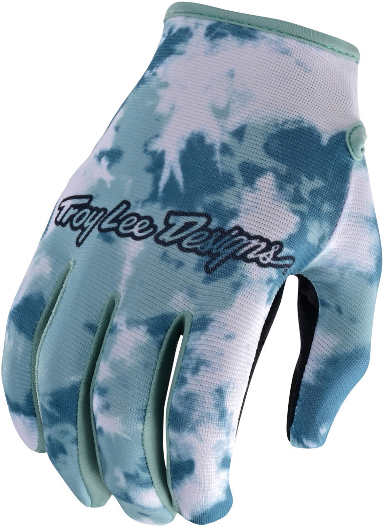 Troy Lee Designs Flowline Plot Motocross Gloves, blue, Size S, blue, Size S