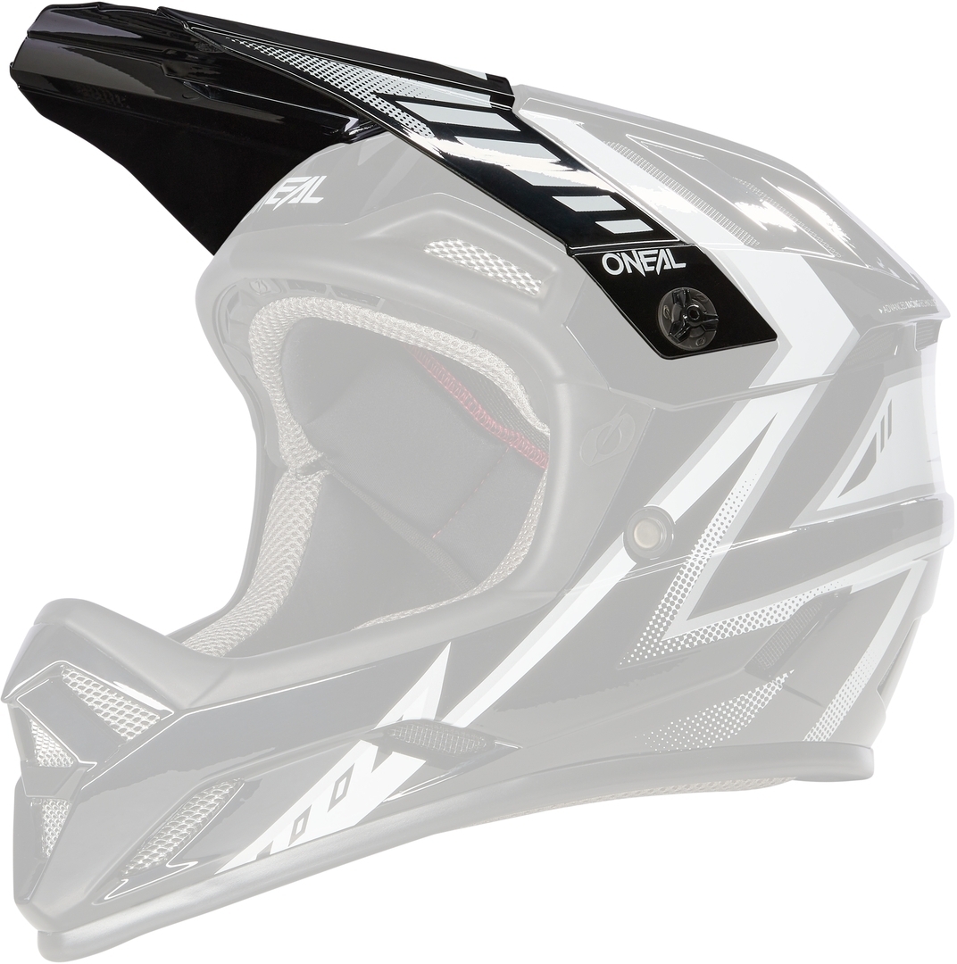 Oneal Backflip Knox Helmet Peak, black-white, black-white, Size One Size