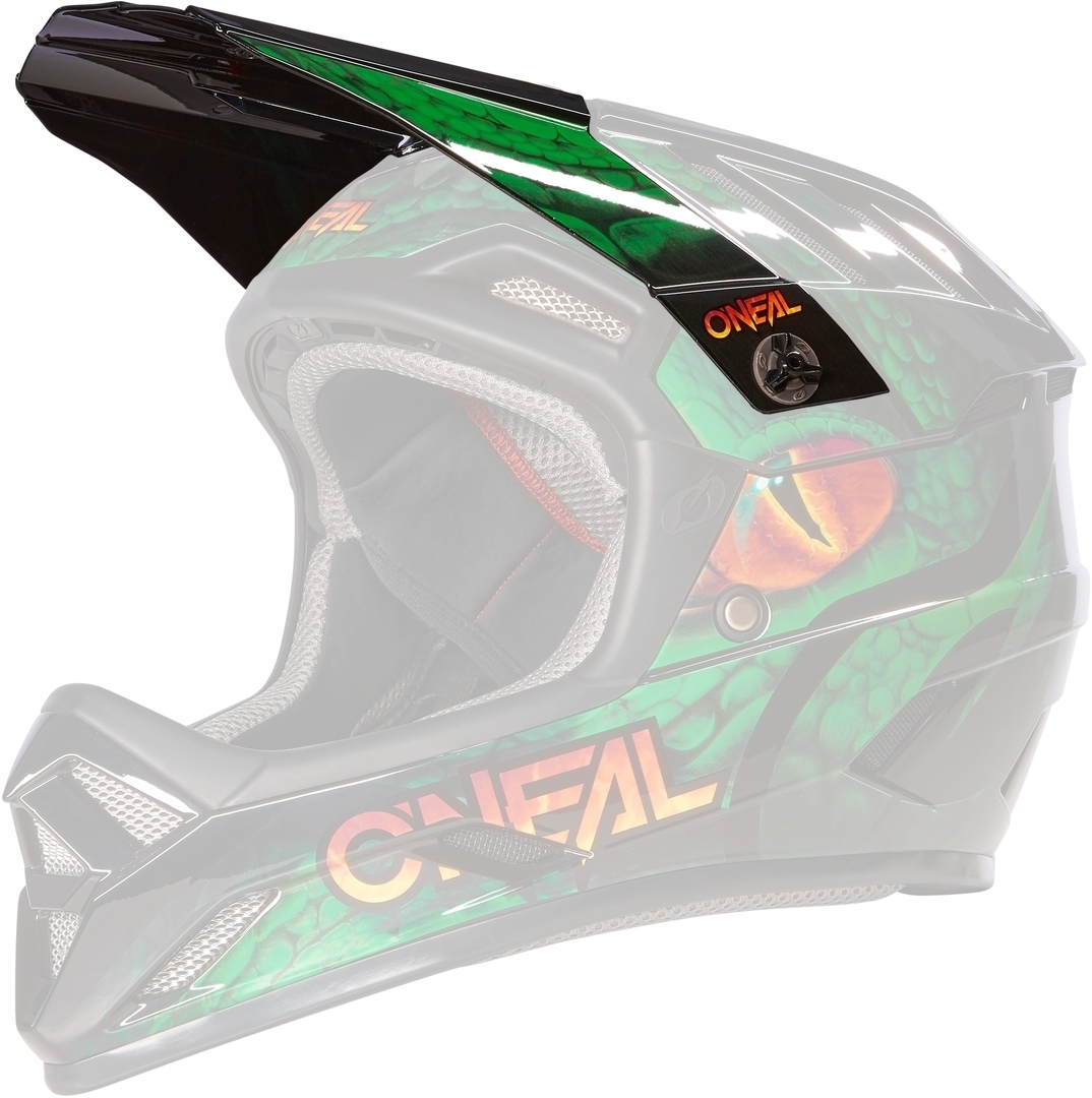 Oneal Backflip Viper Helmet Peak, black-green, black-green, Size One Size