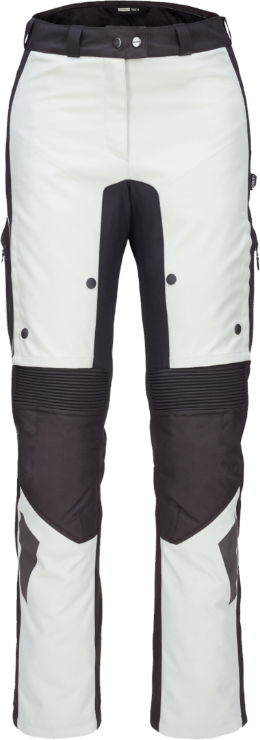 Spidi Crossmaster Ladies Motorcycle Textile Pants, black-white, Size XS for Women, black-white, Size XS for Women