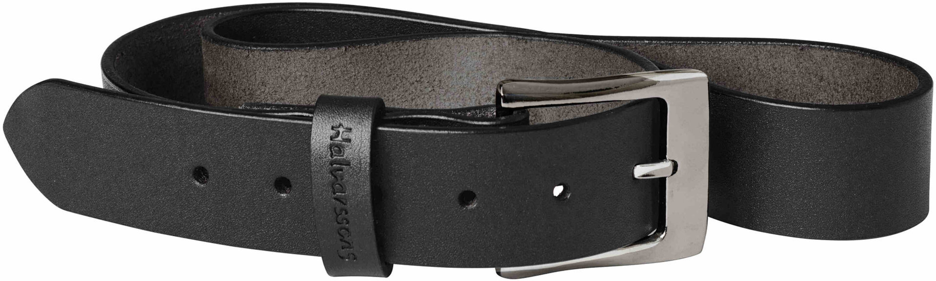 Halvarssons Leather Belt, black, Size L, black, Size L