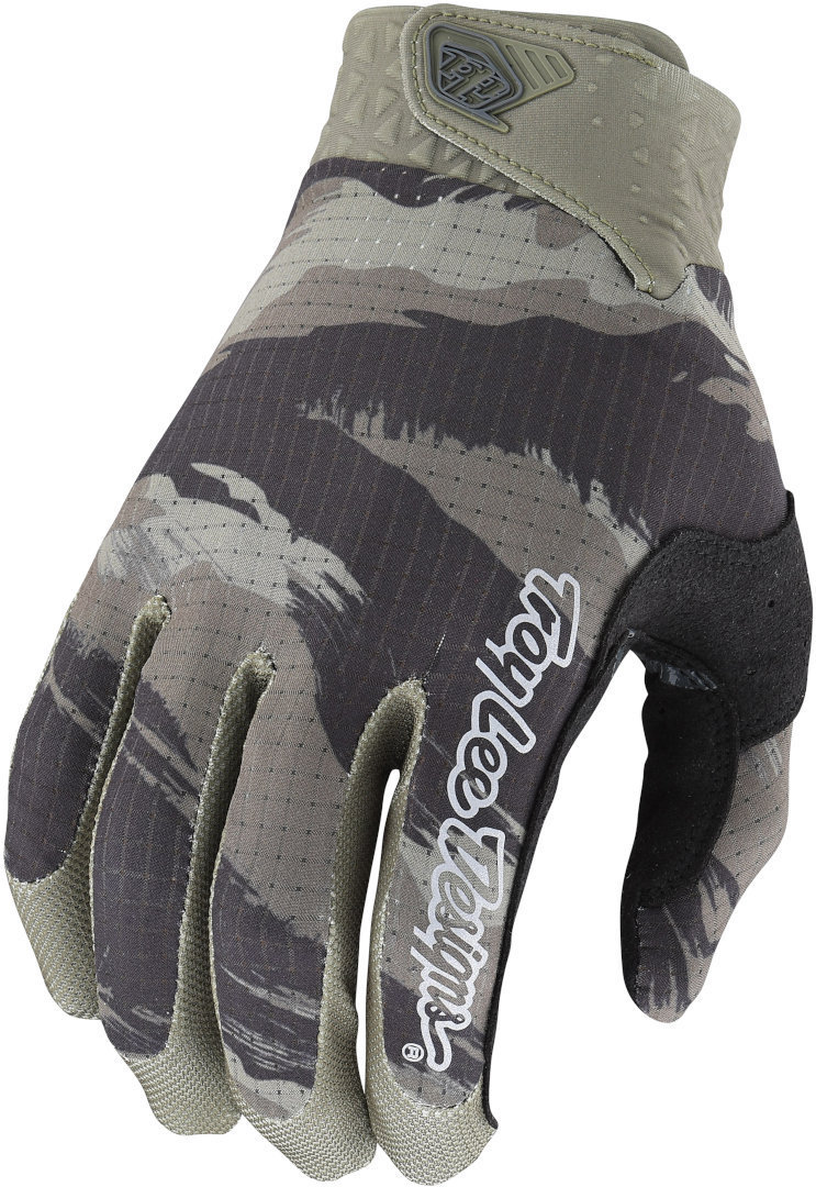 Troy Lee Designs Air Brushed Camo Motocross Gloves, green, Size S, green, Size S