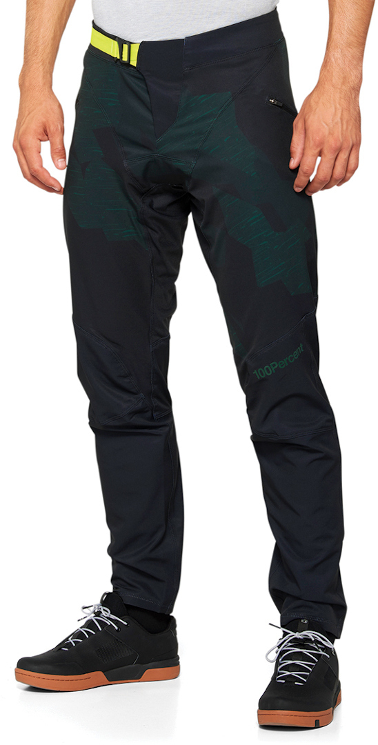 100% Airmatic LE Bicycle Pants, black-green, Size 38 for Men-image-946001473