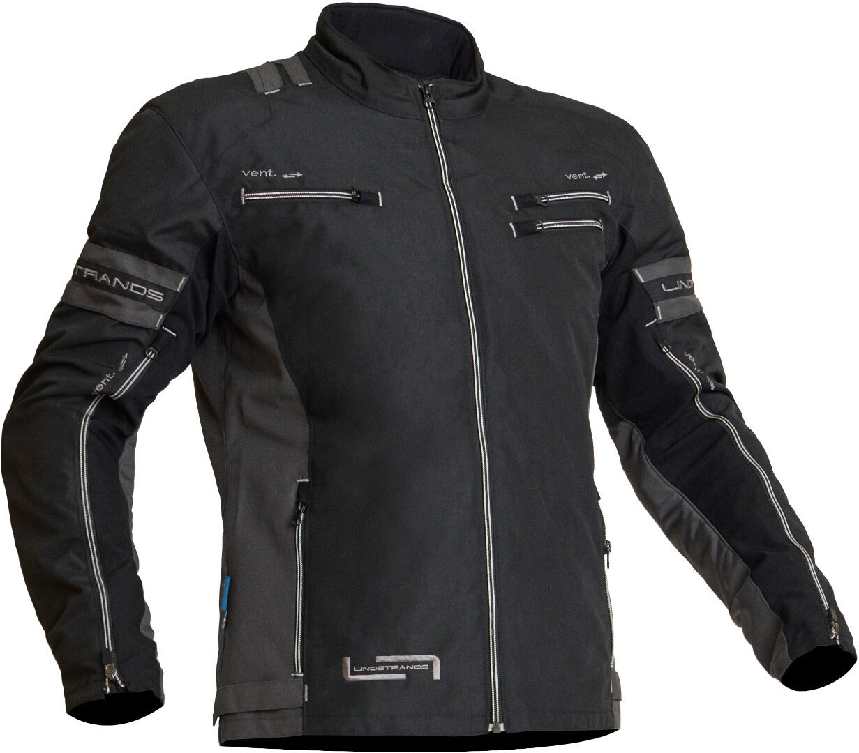 Lindstrands Lysvik Waterproof Motorcycle Textile Jacket, black, Size 46, black, Size 46