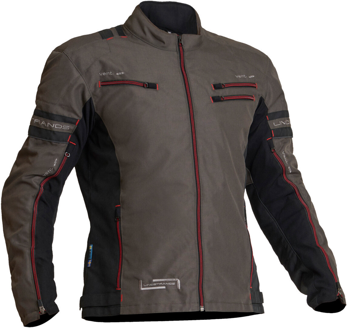 Lindstrands Lysvik Waterproof Motorcycle Textile Jacket, green, Size 46, green, Size 46