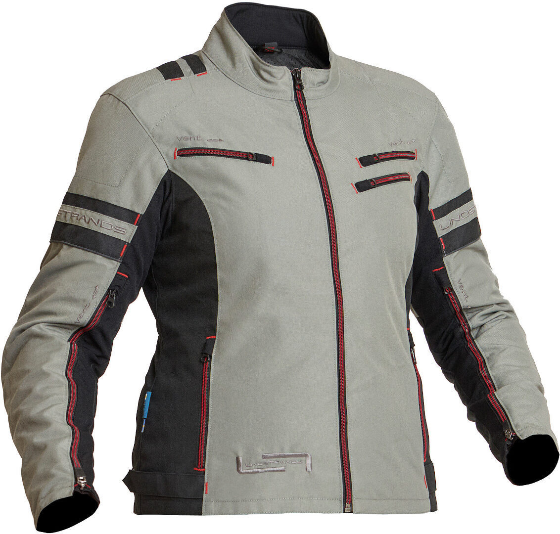 Lindstrands Liden Waterproof Ladies Motorcycle Textile Jacket, black-grey, Size 34 for Women, black-grey, Size 34 for Women
