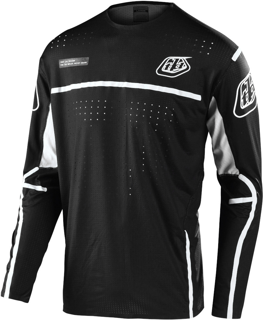 Troy Lee Designs Sprint Ultra Lines Cykeltröja, svart-vit, storlek 2XL